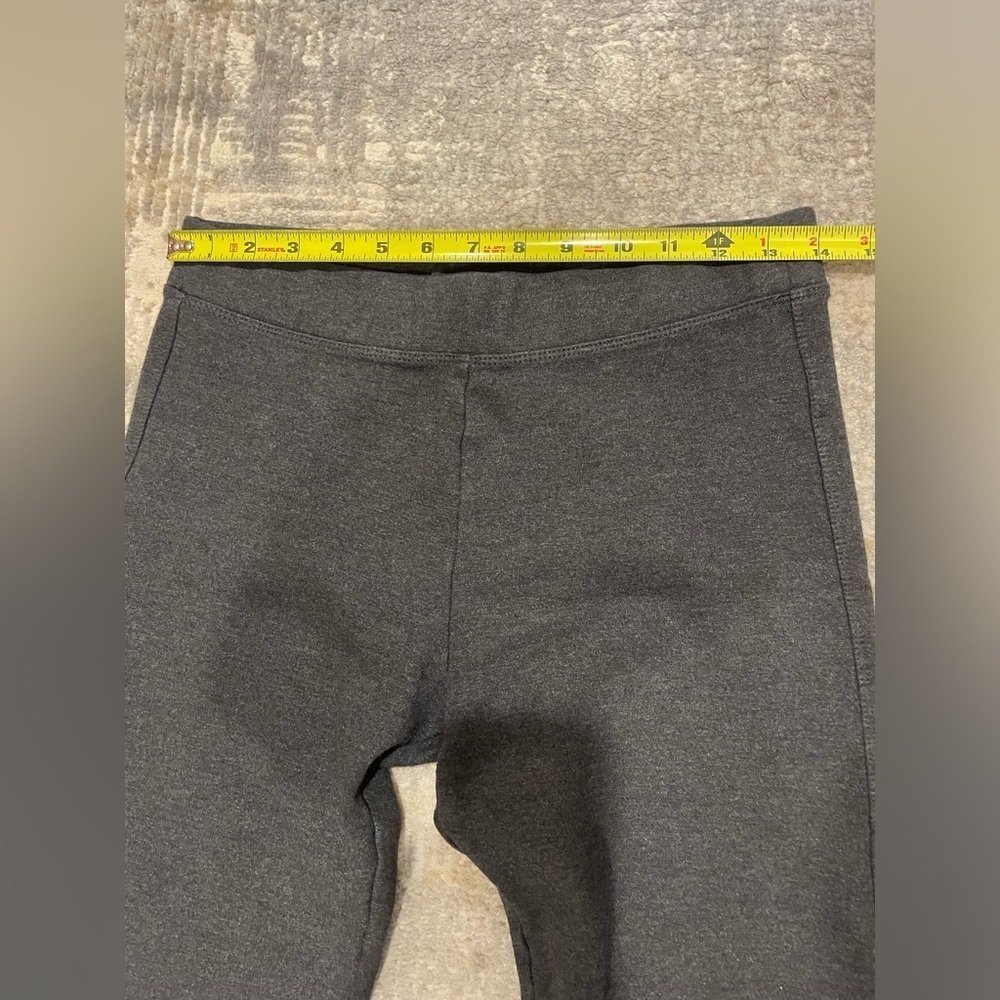 Gap Thick Gray Stretch Pull On Legging Pants With Ankle Zip Detail Size Medium - Picture 8 of 10